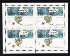 Canada MH Scott #1283a Minisheet Of 4 39c Acadian Forest - Unused Stamps