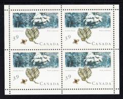 Canada MH Scott #1283a Minisheet Of 4 39c Acadian Forest - Ongebruikt