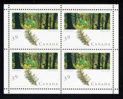 Canada MNH Scott #1285a Minisheet Of 4 39c Coast Forest - Neufs