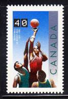 Canada MNH Scott #1344a 40c Basketball Players From Souvenir Sheet Of 3 Basketball Centenary - Unused Stamps