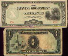 Philippines - The Japanese Government - Lot De 2 Billets - Philippinen