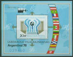 B178N0047 Football Bloc 136 Hongrie 1978 Neuf ** Coupe Du Monde Argentina 78 - 1978 – Argentina