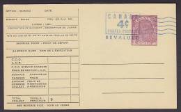 Canada Postal Stationery Ganzsache Entier PRIVATE Print CANADIAN NATIONAL EXPRESS King George VI. 4c. REVALUED Card - 1903-1954 Könige