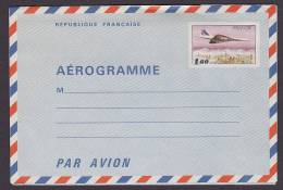 France Airmail Par Avion Aérogramme Postal Stationery Ganzsache Entier 1.60 Fr Concorde Unused - Aerogrammi