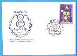 March 8 Women's Day METERMARK Dove ROMANIA Cover 1982 - Duiven En Duifachtigen