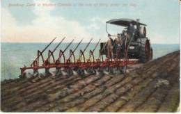 Canada Farming, Tractor Breaks Ground, Machinery, C1900s Vintage Postcard - Trattori