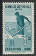 Guatemala 1963 Mi 695 Aero ** Fight Against Hunger - Owing Farmer, Corn Symbol / Lucha Contra El Hambre - Against Starve