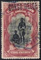 CONGO BELGE 1908 5Fr N&ordm; 38B - 1894-1923 Mols: Usados