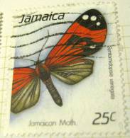 Jamaica 1989 Moths Syntomidopsis Variegata 25c - Used - Giamaica (1962-...)