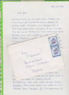 Sur Enveloppe + Lettre écrite Le 21-1-1976 - AUTRICHE - 2 Timbres En Paire - Storia Postale