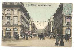 Paris 2ème Arr (75) :Rue De La Paix Avec Boutiques Et Attelage En 1906 (animée). - Arrondissement: 02