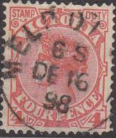 VICTORIA 1896 4d Red QV SG 337 U XM1213 - Gebruikt