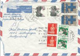 Brief Nach Japan Und Wieder Frankiert In Die Schweiz Interessanter Beleg!! - Covers & Documents