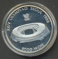 SOUTH KOREA , 5000 WON 1988 , OLYMPIADE SEUL , SILVER PROOF - Korea (Süd-)