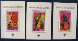 GUINEE Oiseaux, Aves, Birds, Scoutisme. Yvert 867+PA 231/32 BLOCS DE LUXE DENTELES * * Neuf Sans Charniere MNH - Andere & Zonder Classificatie