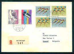 114253 / R Envelope 1971 MAROGGLA , SPORT Athletics Gymnastics Switzerland Suisse Schweiz Zwitserland To ROUSSE BULGARIA - Covers & Documents