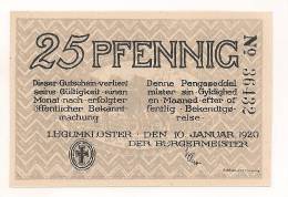 DANEMARK / DENMARK - LUGUMKLOSTER / 25 PFENNIG 1920 - NEUF / UNCIRCULATED - Denmark