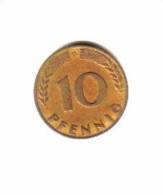 GERMANY    10  PFENNIG  1950 D  (KM # 108) - 10 Pfennig
