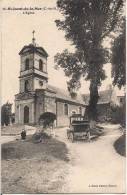 ST JACUT DE LA MER  L'EGLISE CPA ANIMEE AVEC VOITURE  DE 1917 - Saint-Jacut-de-la-Mer