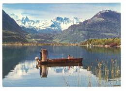 C1302 Sarnersee Mit Giswil - Wetterhorn Und Schwarzhorngruppe / Viaggiata 1984 - Giswil