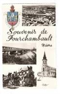 CPA - 58 - Nièvre - Fourchambault : Souvenir De Fouchambault : Multivues + Ecusson - Autres & Non Classés