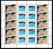 Canada MNH Scott #1442a Minisheet Of 20 42cANIK E2 Satellite, Astronauts Achievements Hologram - Canada In Space - Hojas Completas