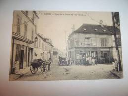 2jfp - CPA  - DEUIL - Rue De La Barre Et Rue Cauchoix - [95] Val D´Oise - Deuil La Barre