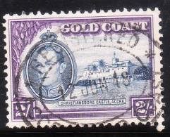 Gold Coast 1938-41 George VI & Christiansborg Castle 2sh Used - Costa D'Oro (...-1957)