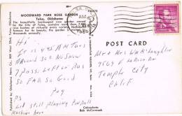 0918. Postal TULSA (Oklahoma) 1966. Tulsa Rose Garden - Storia Postale