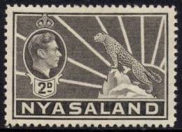 Nyasaland - 1938 KGVI 2d Grey (*) # SG 133 , Mi 58 - Nyasaland (1907-1953)