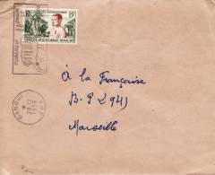 BANGUI - OUBANGUI - AFRIQUE - COLONIE FRANCAISE - LIEUTENANT GOUVERNEUR CUREAU - FLAMME - LETTRE PAR AVION - Storia Postale