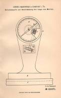 Original Patentschrift - Georg Mansfeld In Ilmenau I. Th. , 1900 , Setzkompaß Für Wellen , Kompaß , Kompass !!! - Tecnología & Instrumentos