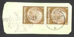 (J497) Allemangne - N°441 (2X) Sur Fragment Avec Flamme "Mit Dem Führer Zum Sieg" - Used Stamps