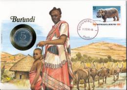 BURUNDI - 1991 - NUMISMATIC COVER - COIN LETTER - Usati