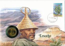 LESOTHO - 1988 - NUMISMATIC COVER - COIN LETTER - Lesotho (1966-...)