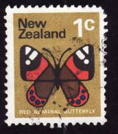 Nouvelle Zelande  1970 -  YT   509  -  Red Amiral Butterfly  -  Oblitéré - Usados