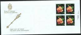 1981  Floralies  Roses Pl Block House Of Commons Cachet Chambre Des Communes Sc 896 - 1981-1990