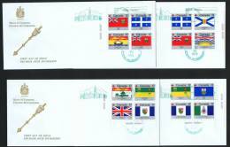 1979  Provincial & Territorial Flags  Pl Blocks House Of Commons Cachet Chambre Des Communes Sc 821-32 - 1971-1980