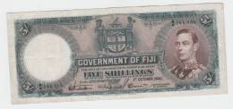 Fiji 5 Shillings 1940 VF+ Crispy RARE Banknote P 37c  37 C - Fidschi