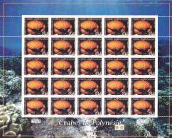 Polynésie Française / Tahiti - Feuille De 25 Timbres Neufs / 20 F / 15-11-2010 / Crabes - Unused Stamps
