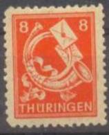 1945 Thüringen Freimarken 8 Pf Mi 96 AX U / Sc 16N5 / YT 13 Gepr. / Signed Postfrisch/neuf Sans Charniere/MNH - Neufs