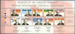 CANADA 1998 - 1ers Ministres Des Provinces Canadiennes - BF  Neufs // Mnh - Unused Stamps