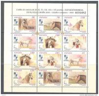 ESMP69-L3664TTSC.EXPOSICION   MUNDIAL DE FILATELIA..MINIPLIEGO  CABALLOS. 2000. (Ed. MP 69**) Sin Charnela.LUJO - Other & Unclassified