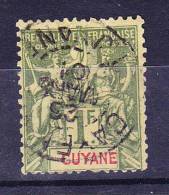 GUYANE N°42 Oblitéré Defectueux Dent Absente En Bas - Used Stamps