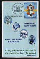 INDIA 2008  Mahatma Gandhi Mother Teresa  M.L. King Abraham Lincoln Human Rights Issue Maxi Card #  05482   Indien Inde - Mahatma Gandhi