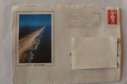 Lettre - Enveloppe - Cote Aquitaine - Atlantique - Surfeur - Cartas & Documentos