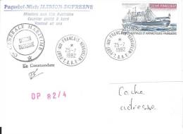 8793  MARION DUFRESNE - OP 82-4 - KERGUELEN - Lettres & Documents