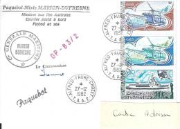 8801  MARION DUFRESNE - OP 83-2 - CROZET - Cartas & Documentos