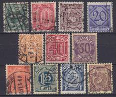 Deutsches Reich 1920 Mi. 23-33 Dienstmarken (alle Länder), Ohne Ablösungsziffer Complete Set !! - Dienstzegels