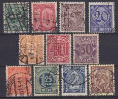 Deutsches Reich 1920 Mi. 23-33 Dienstmarken (alle Länder), Ohne Ablösungsziffer Complete Set !! - Dienstmarken